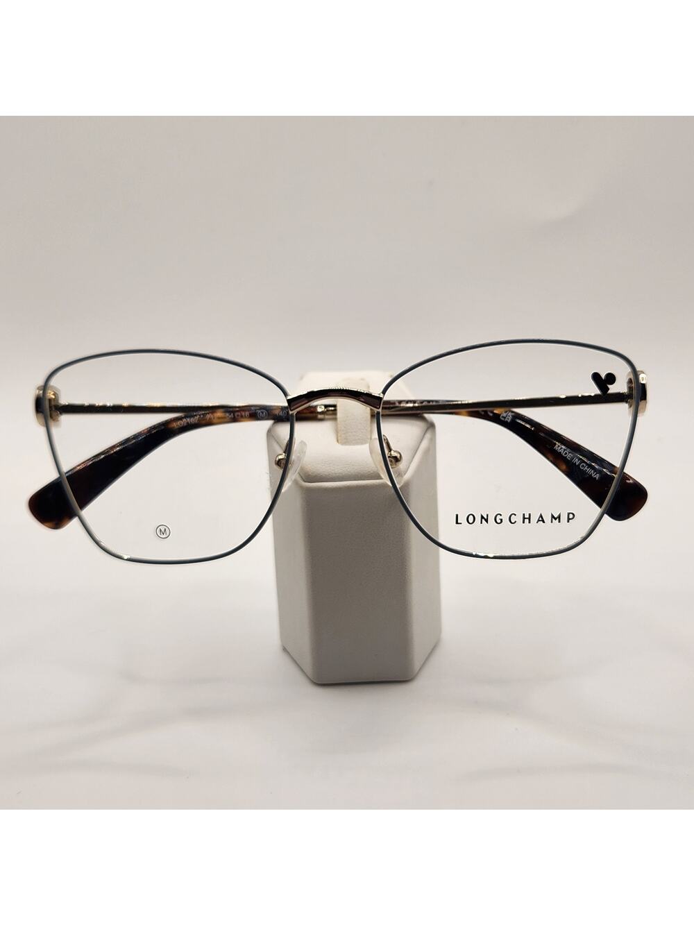Longchamp LO212 712 Eyeglass Frames Tortoise Soft Gold Cat Eye Full Rim Metal